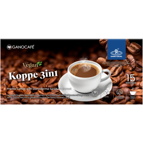 Cafea Mocha vegană cu Ganoderma lucidum – 15 plicuri Ganocafé